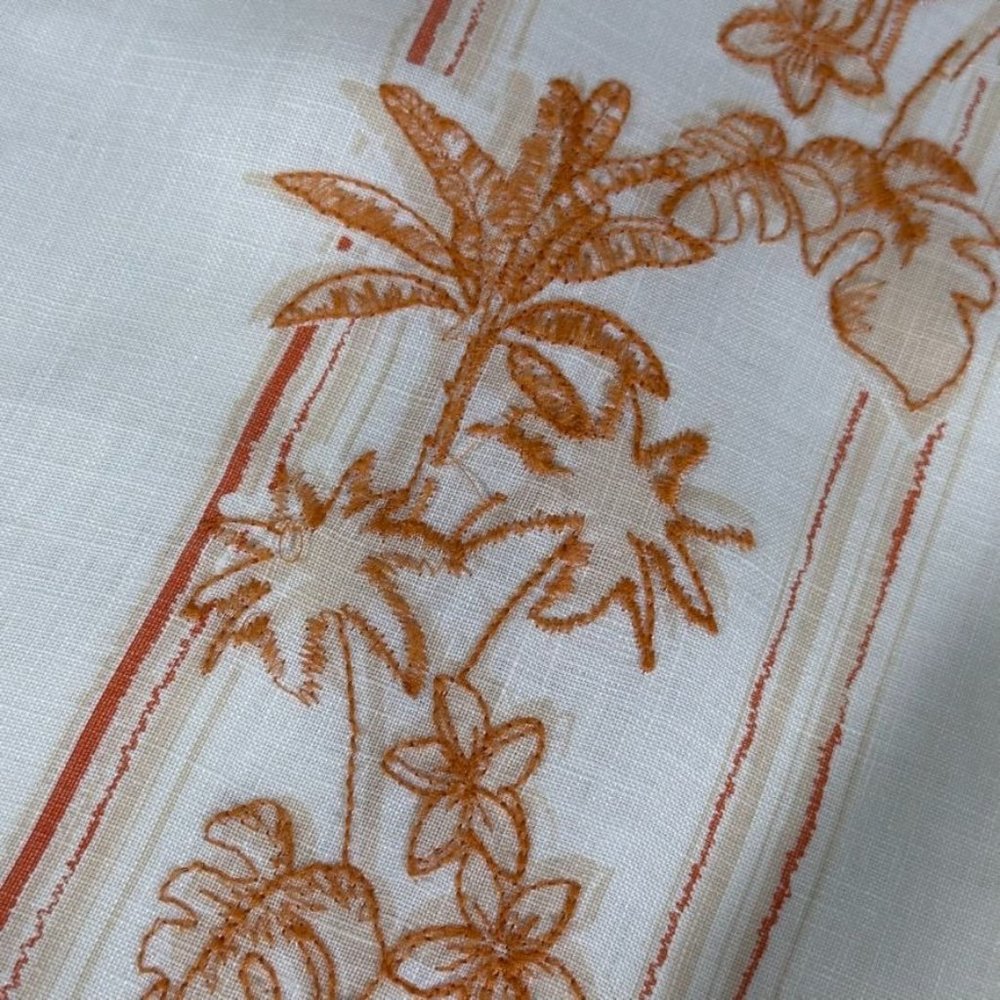 TOMMY BAHAMA Linen Casual Button Up Shirt PALM TREE Embroidered - Picture 5 of 6